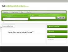 Tablet Screenshot of callalocalplumber.com